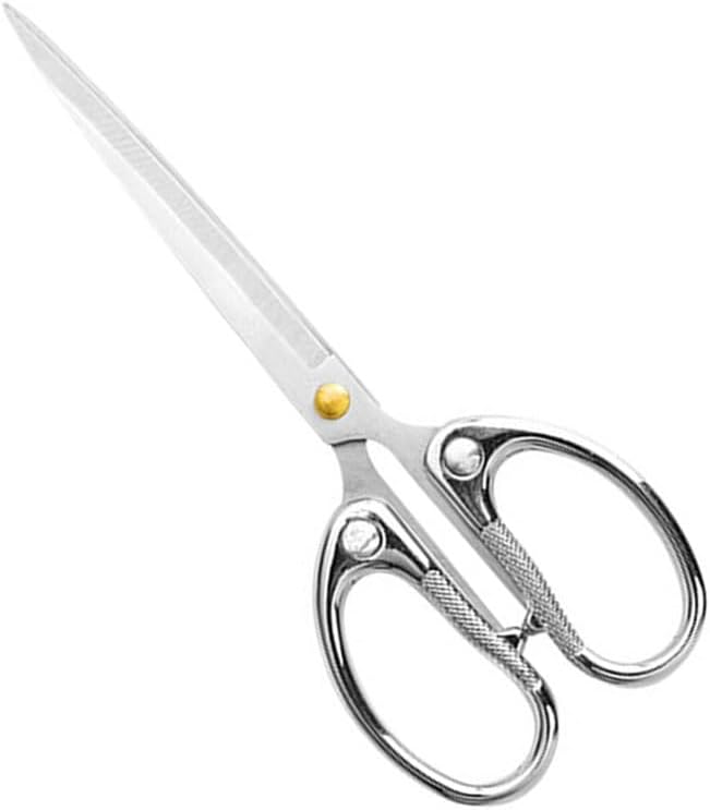 6.3" All Stainless Steel Office Scissors,Ultra Sharp Blade Shears,Sturdy Sharp Scissors for Office Home School Sewing Fabric Craft DIY Multipurpose Scissors Sliver