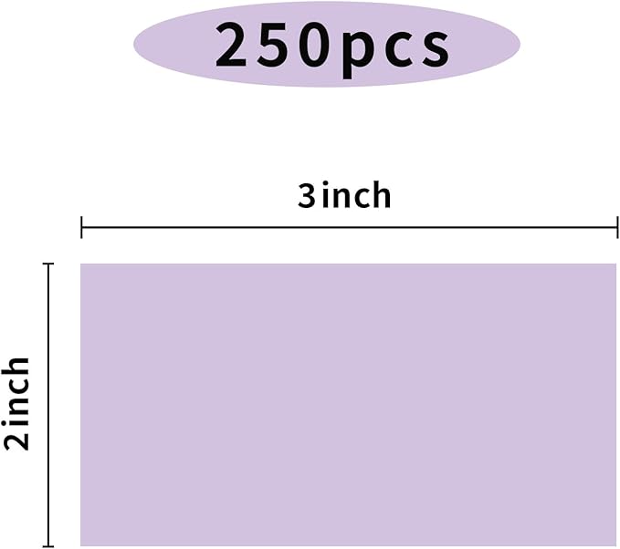 Colored Labels Stickers 2 X 3 Inch, Removable Rectangular Moving Labels, Large Color Coding Labels Moving Stickers- 250 Labels/Purple