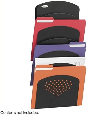 Safco 7-Pocket, Steel Wall Rack, Fits Legal & Letter-Size File/Folders, Document Holder with Mounting Hardware Included