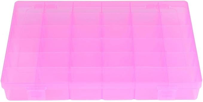 Asixx Rubber Band Storage Box, 36 Slots Plastic Case Rubber Band Earrings Storage Box for Home Organizer Storage Box Rubber Band Storage Box(Pink)