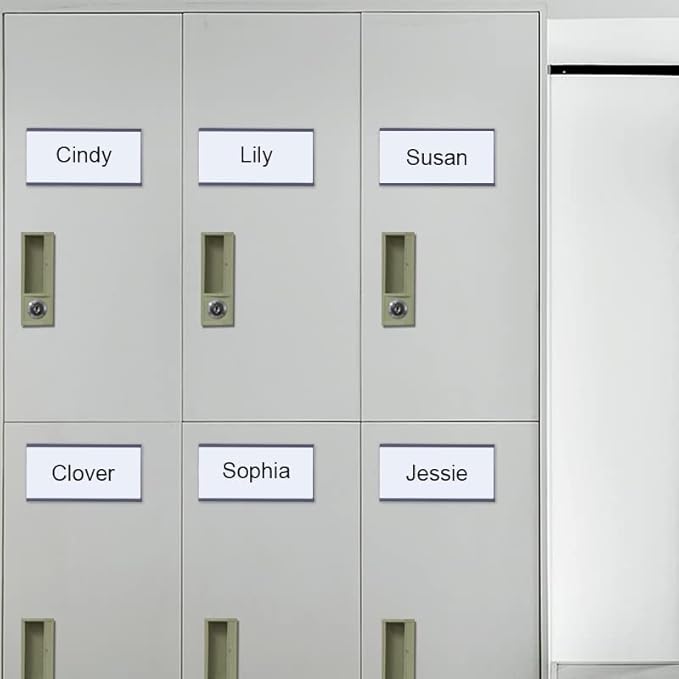 C Channel Magentic Label Holders 1.2x4 Inch,Magnetic Labels for File Cabinets，Pack of 50