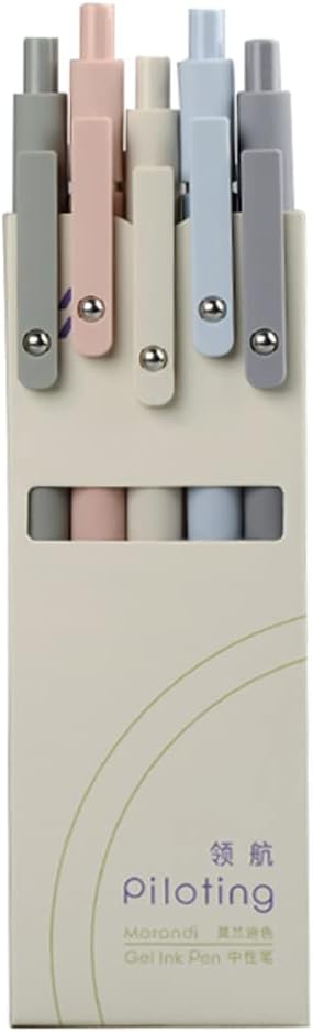 erofa 5 PCS Zennyth Gel Pens Quick Dry Fine Point Premium Retractable Rolling Ball Black Ink Smooth Writing Pens for School Office (Morandi)