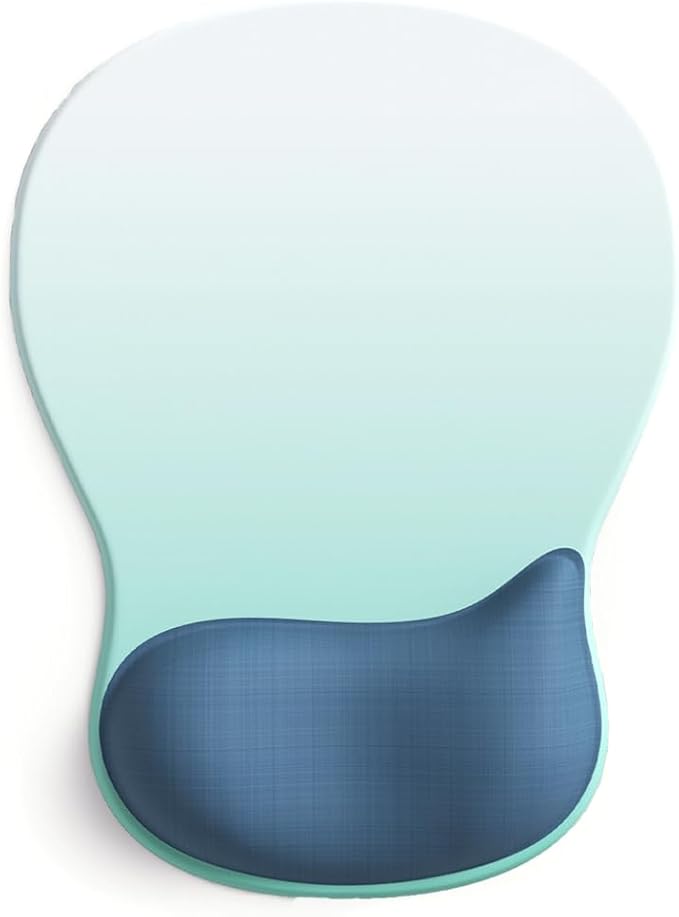 ErgoComfort Gel Wrist Rest Mouse Pad-Ergonomic Office Mousepad with Wrist Support-Non-Slip, Design Desk Accessories Mat for Home&Game Decor (06Ocean Gradient)