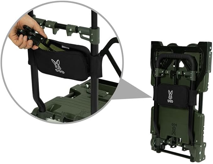 DOD Camp Barrow – Folding Hand Truck Dolly - Upto 260 lbs Capacity Handtruck - Adjustable Luggage Cart - Collapsible Cart - Foldable Cart with Wheels for Camping, Travel, Picnic