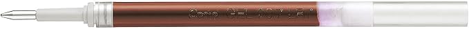 Pentel Refill Ink for EnerGel RTX Retractable Gel Pen 12 Pack, 0.7mm, Medium Point, Brown (LR7-E)