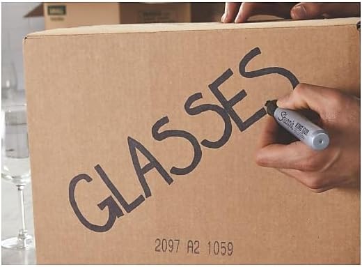 Sharpie King Size Permanent Marker, Large Chisel Tip, Great for Poster Boards, Assorted, 4 Count