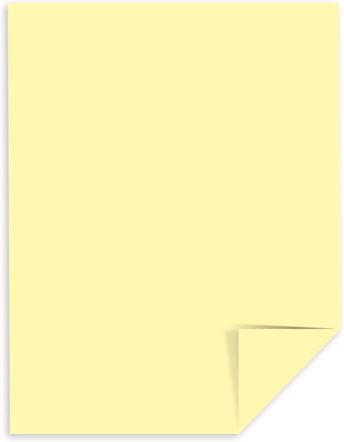 Exact® Vellum Bristol Card Stock, Canary, Letter (8.5" x 11"), 67 Lb, Pack Of 250
