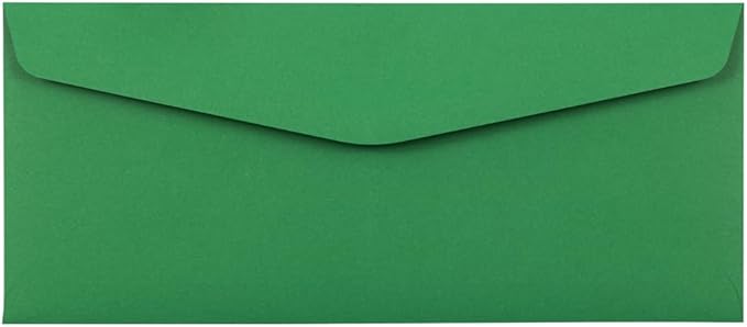 JAM PAPER #10 Business Colored Envelopes - 4 1/8 x 9 1/2 - Green Recycled - Bulk 500/Box