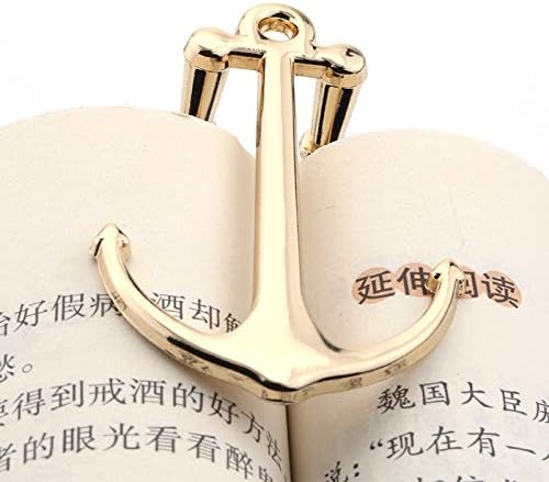Creative Anchor Bookmark for Reading Hands Free Metal Bookmark Page Holder Book Holder Students Teachers Graduation Gifts School Office Supplies (Silver)