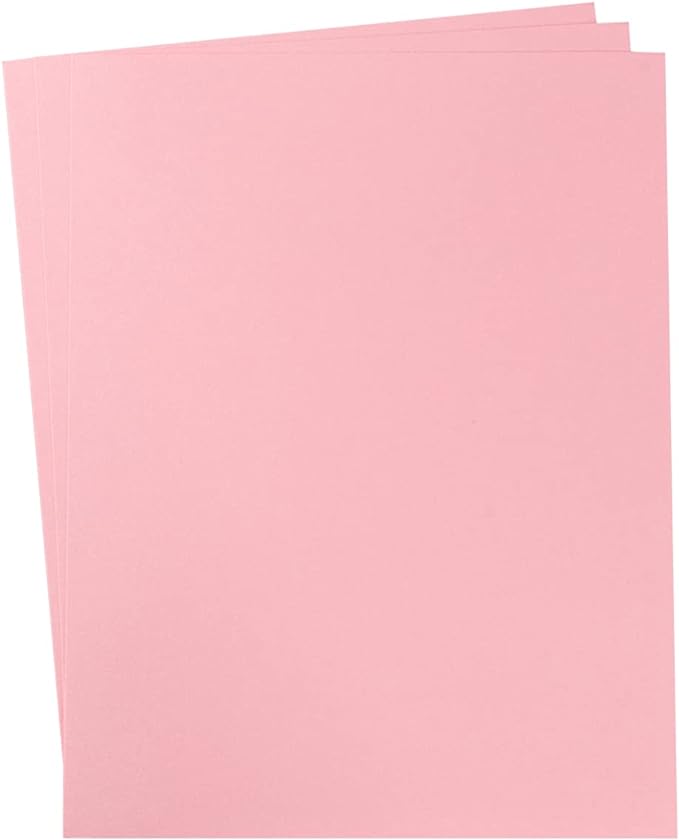 30 sheets Cardstock Paper 8 1/2 x 11 Inches for Crafts and Invitations (Pink)