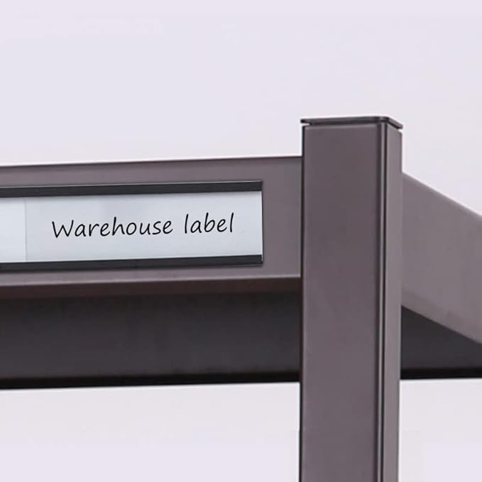 C Channel Magentic Label Holders 1x3 Inches,Magnetic Labels Shelf Label Data Card Holders,Pack of 50