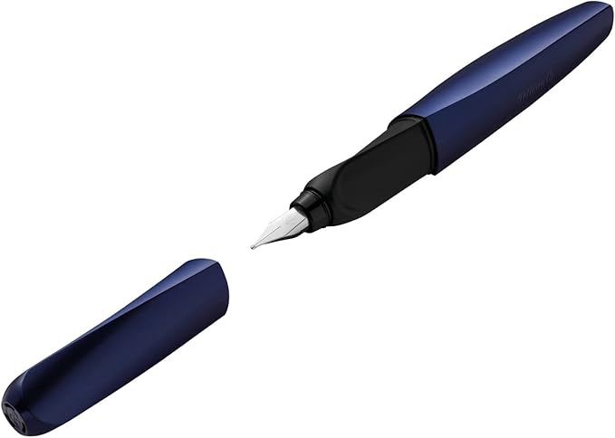 Pelikan Twist Fountain Pen with 1 Ink Cartridge, Medium Nib, Night Breeze, Boxed (820127)