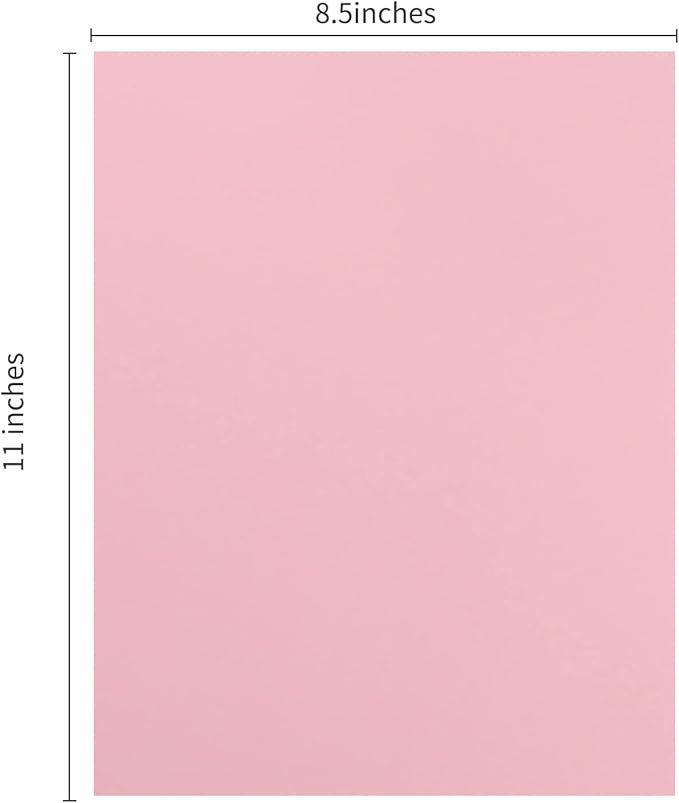 30 sheets Cardstock Paper 8 1/2 x 11 Inches for Crafts and Invitations (Pink)