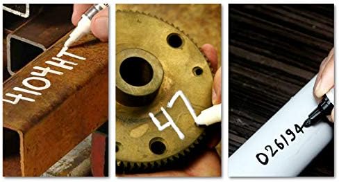 Metal Marking Paint Pen - Industrial Marker For Writing & Drawing on Steel and Metals - Washable Removable Paint Markers For Metal, Wet Erase Metal Paint, Green Paint Pen for Construction and Welders