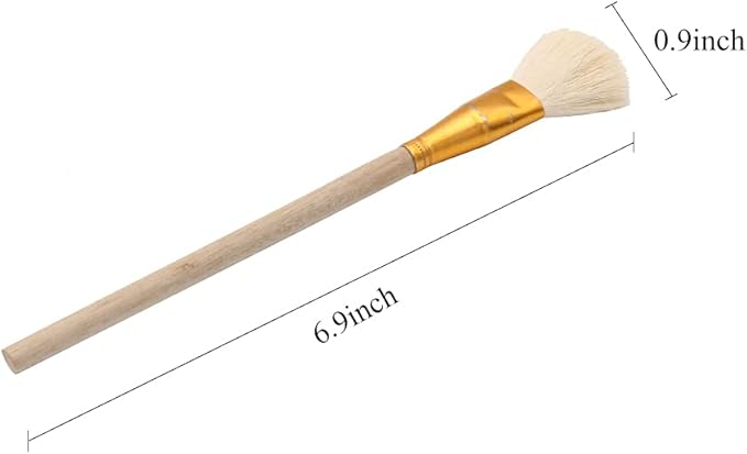 Gilding Brush, Goat Hair Brush, Leaf Sweeper, Paint Brush for Edible Gold Leaf, Gold Flakes, Gold Leaf Sheets (Type2 &Type7