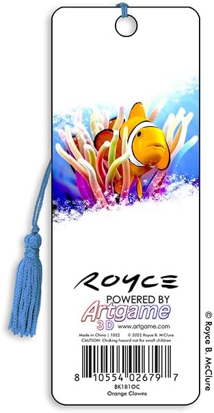 3D Bookmarks Featuring The Artwork of Royce B Mcclure (Orange Clowns)