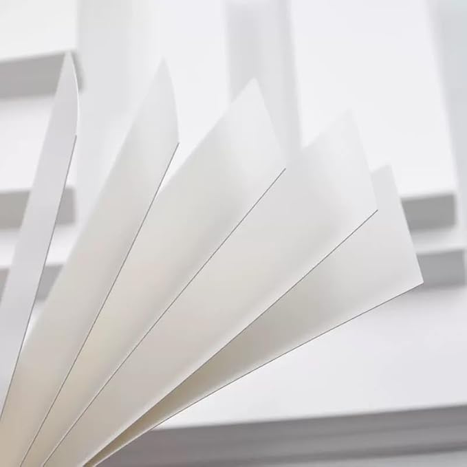 100 Sheets White Cardstock Thick Paper - Blank Heavy Weight 350gsm Cover Card Stock for Invitations,Stationery Printing,Scrapbooking,Crafts,DIY Cards, Paper Crafting (5x5 Inches)