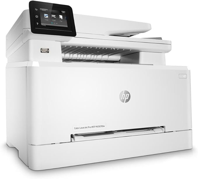 HP Color LaserJet Pro M283fdw Wireless All-in-One Laser Printer, Remote Mobile Print, Scan & Copy, Duplex Printing, Works with Alexa (7KW75A), White