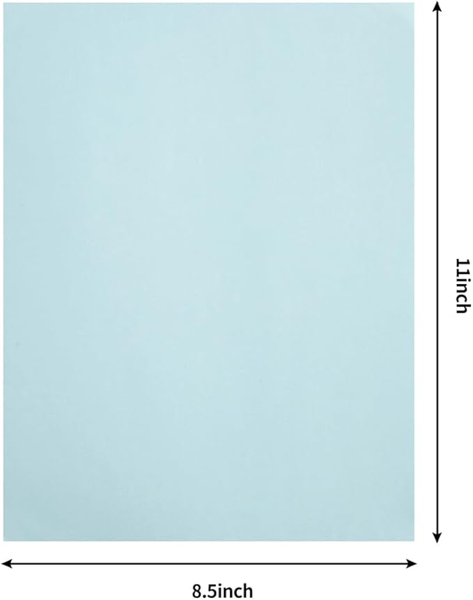 Wishop 20 Sheets Colored Thick Paper Cardstock Blank for DIY Crafts Cards Making, Invitations, Scrapbook Supplies (Light Blue, 8.5 x 11 inches)