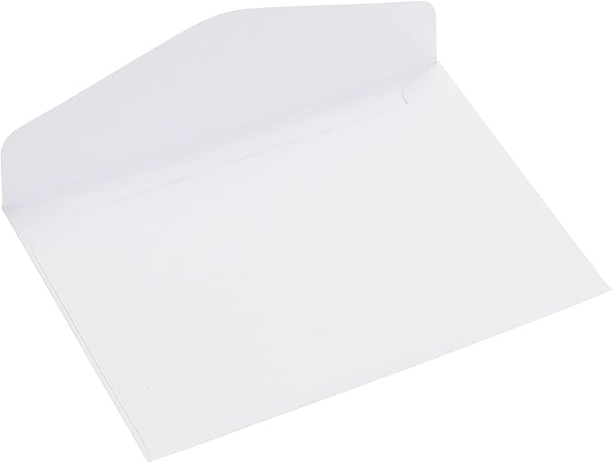 PATIKIL Mini Envelopes, 100 Pack Paper Blank Small Items Storage Business Card Holder for Greeting Note Party, White