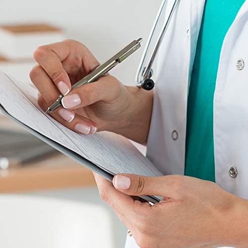 Zebra Pen F-701 Retractable Ballpoint Pen, Stainless Steel Barrel, Fine Point, 0.8mm, Black Ink, 4-Pack with Refills