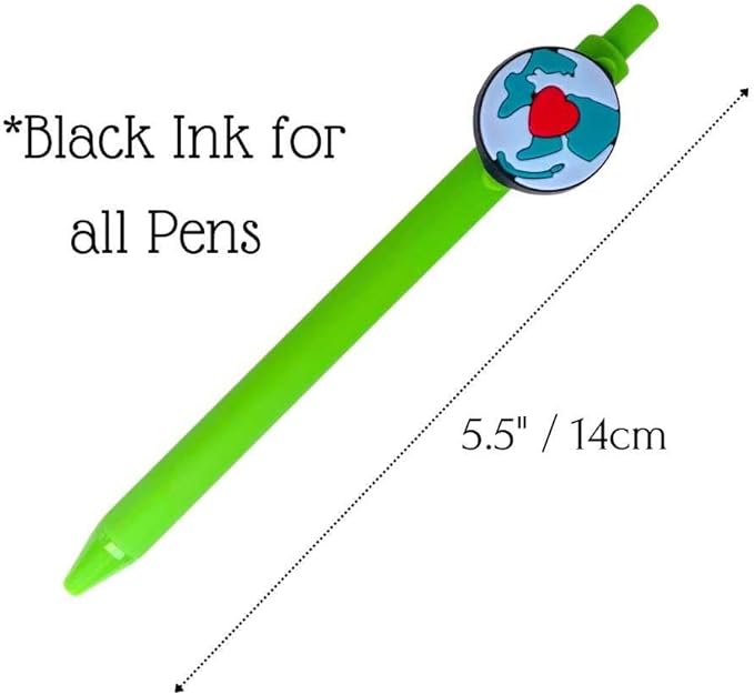 YJ PREMIUMS 10-Pack of Cute Nursing Pens with Heart, Syringe Designs in Black Ink - Versatile Writing Instruments for Nurses, Medical Assistants, Students (Nurse)