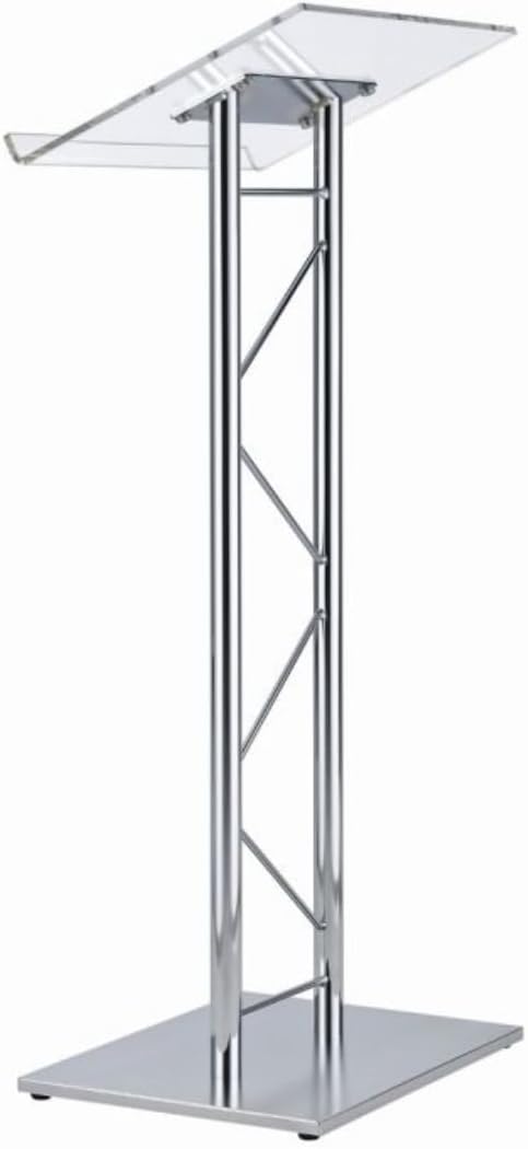 Kingdom KML9CHROME Modern & Stylish Acrylic and Chrome Podium (43.4" Height)