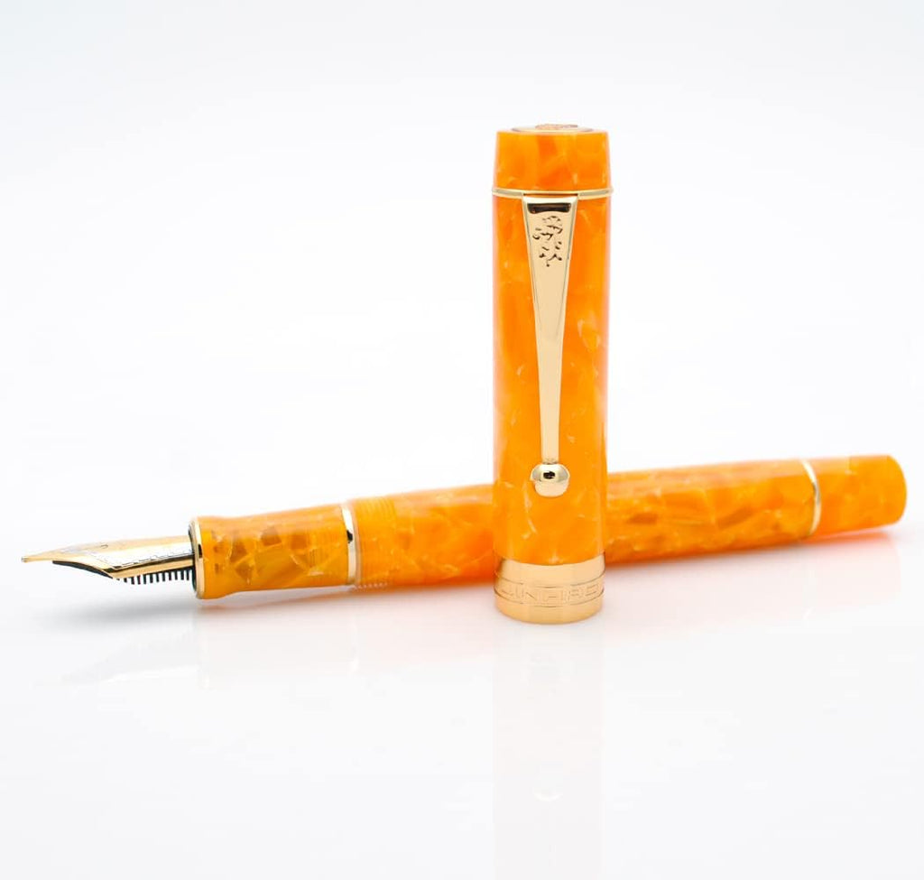 JINHAO 100 Fountain Pen with Ink Converter (Medium Nib 0.7mm, Gold Stone)