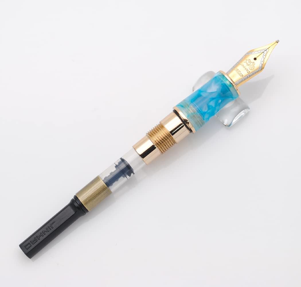 JINHAO 100 Fountain Pen with Ink Converter (Medium Nib 0.7mm, Sky Blue-A)