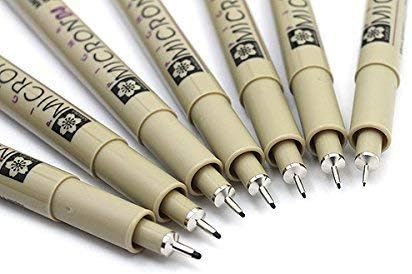 Pigma Sakura Micron - Pigment Fineliners - XSDK005-0.05mm - Black [Pack of 3]