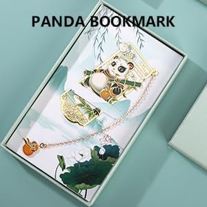 JinYeZi-Metal Bookmark, Cute Panda Design, Creative Bookmark Suitable for Book Lovers and Students, Unique Design is an Excellent Choice for Teacher's Day Gifts/Christmas Gifts/Book Lovers Gifts
