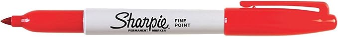 Sharpie Permanent Markers, Fine Tip, Assorted Standard Colours, 8 Pack