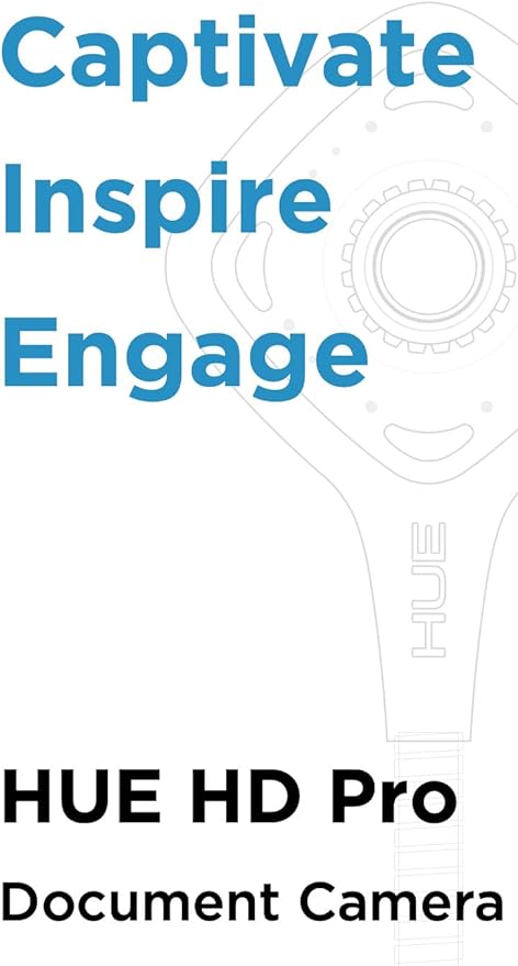 HUE HD Pro Flexible USB Video and Document Camera/Visualiser (Black Camera with Black Carry Case)