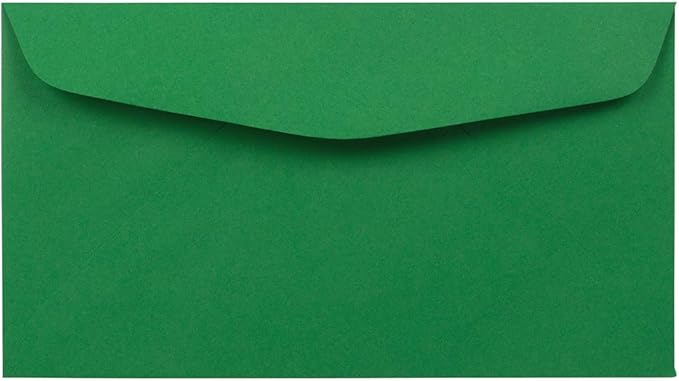 JAM PAPER #6 3/4 Business Premium Envelopes - 3 5/8 x 6 1/2 - Green Recycled - 500/Pack