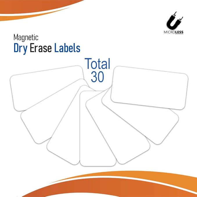 Dry Erase Magnetic Label White Colored 2 x 4.5 inch