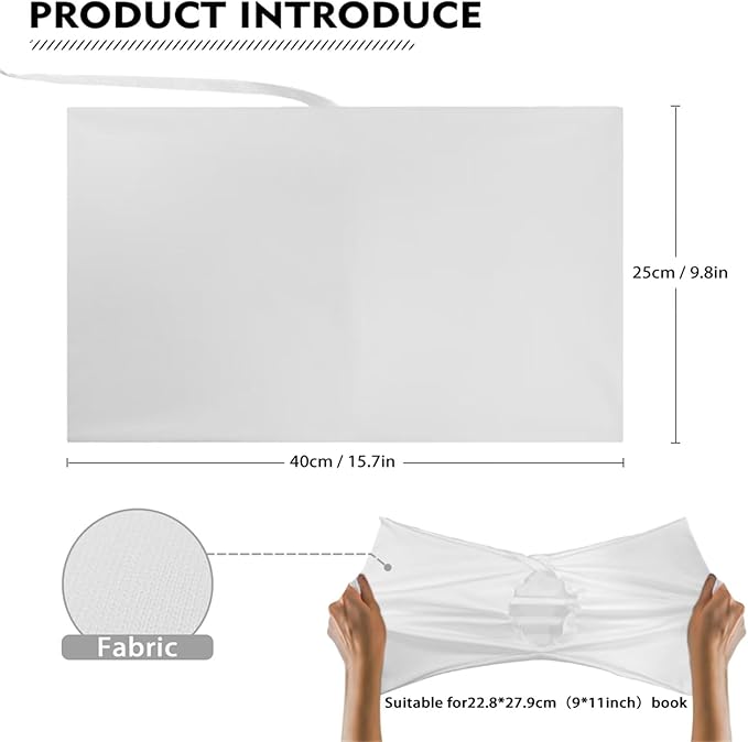 Gomyblomy Kawaii Book Covers for Girls Boys, Dog Print Book Covers Book Sleeve Protector with Washable Fabric, 9 x 11 Inches Hardcover Book Sox Jumbo Textbook Jackets for Students