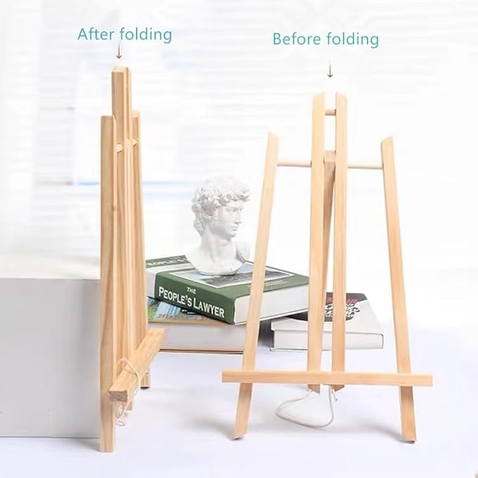 2PCS 17 Inch Desktop Easel, Party Easel, Wooden Easel - Versatile Tabletop Art Display Stand for Creative Projects and Events
