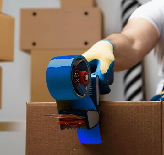 Heavy Duty Packaging Color Tape for Shipping,Packing and Moving 2" Wide x 2.0 Mil Thick -110 Yrd Roll -Acrylic Adhesive Tape for Box Sealing. (6 Rolls, Blue, 2" Wide x 110 yds)