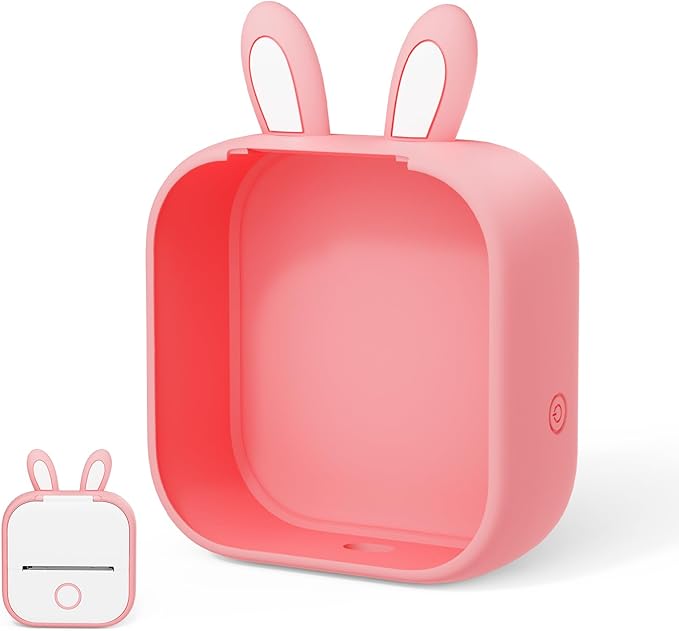 Phomemo T02 Case Pink- Compatible with T02 Mini Printer, Adorably Unique Design Flexible Protective Case for Gift