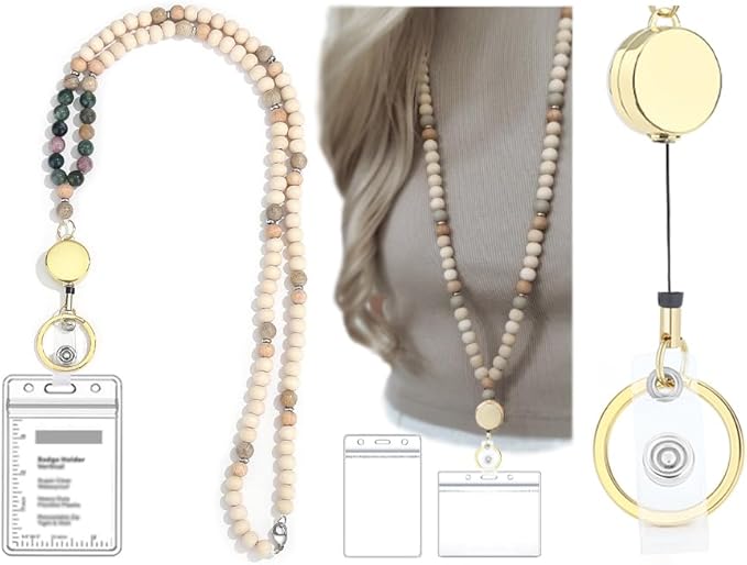 SAM & LORI Retractable Lanyards for Id Badges Holder Lanyard Lanyards for Id Badges Teacher Lanyard Lanyards for Keys Cute Keychain Lanyard Women