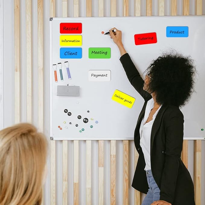 Dry Erase Magnetic Labels Large 12"x 4", Big Magnetic Labels for Whiteboards School Classroom Office Home,Pack of 10