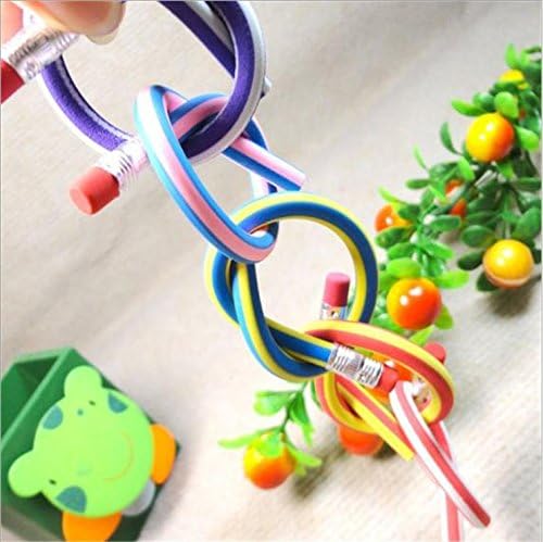 Haawooky 35 Pieces Flexible Soft Pencil Magic Bend Pencils for Kids Children School Fun Equipment