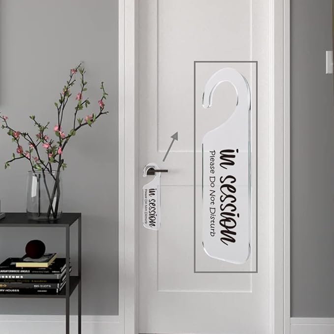 Do Not Disturb Door Sign Engraved Acrylic Hanger Handle Home Decor Acrylic Banner Acrylic Hanging Sign Door Plaque Handmade Office Hanging Sign In Session Acrylic