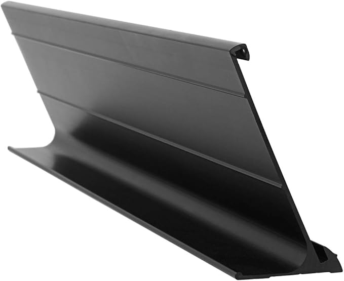 ExcelMark 2" x 8" Aluminum Name Plate Holder for Desk - Set of 5 - Office Business Door Sign Holder - Black