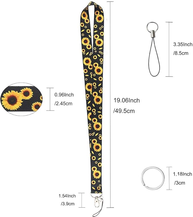 Yiflin Cute Neck Lanyard for Keys, Wallet, Id Card Holder, Cool Keychain Lanyard for Women, Men, Teacher