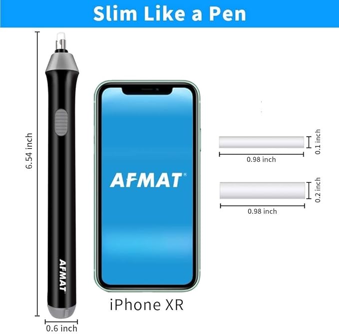 Battery Operated Pencil Eraser for Sketching Pencils/Drafting/Drawing/Graphite Pencils, Couture Creations Creative Detailer Tool, AFMAT Electric Eraser Kit for Artists, 140 Refills