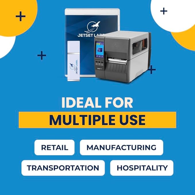 Zebra ZT231 (Zebra ZT230 Replacement) | Thermal Transfer & Direct Thermal 203 DPI | ZT23142-T01000FZ | USB, Serial, Ethernet, Bluetooth Connectivity, Tear Bar | Includes Jetset Software