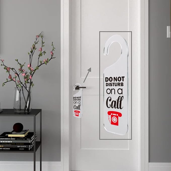 Do Not Disturb Door Sign Engraved Acrylic Hanger Handle Home Decor Acrylic Banner Acrylic Hanging Sign Door Plaque Handmade Office Hanging Sign On A Call