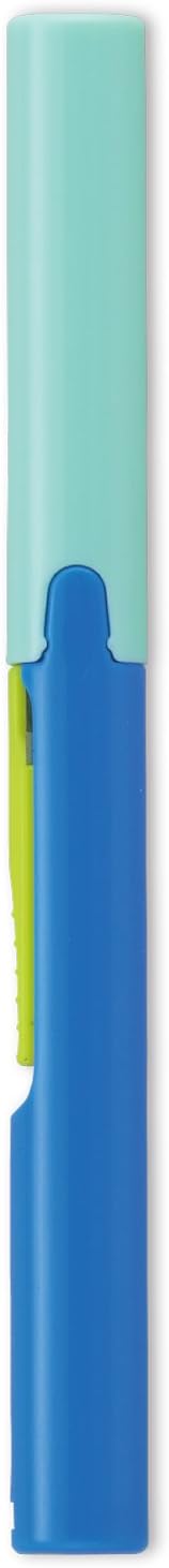 PLUS Plus Scissors Portable Type Fit Cut Curve Twiggy Blue Slim Form 34-575