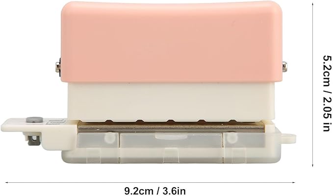 6 Hole Paper Puncher, Loose Binders & Binding Systems Binding Machines Leaf Paper Puncher for A4 A5 B5 Notebook Scrapbook, 2 Sheets Capacity, Hole Diameter: 5.5mm ()